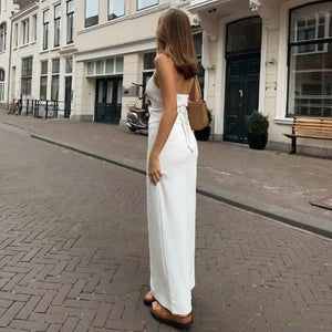 Ensemble Tailleur Femme – Haut Dos Nu & Jupe Fluide – Chic Minimaliste-elegant sets-Marais Paris-Marais Paris