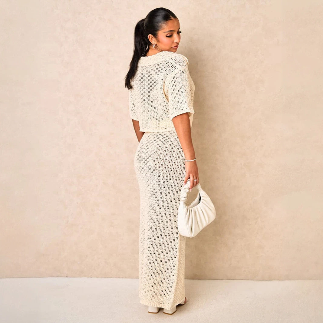 Ensemble Deux Pièces Femme - Top Court & Jupe Longue - Style Bohème Chic-marbella vibes-Marais Paris-Marais Paris