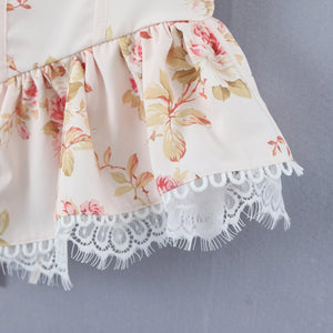 Haut Fleuri Femme - Corsage Péplum Romantique - Marais Paris-Tops-Marais Paris-Marais Paris