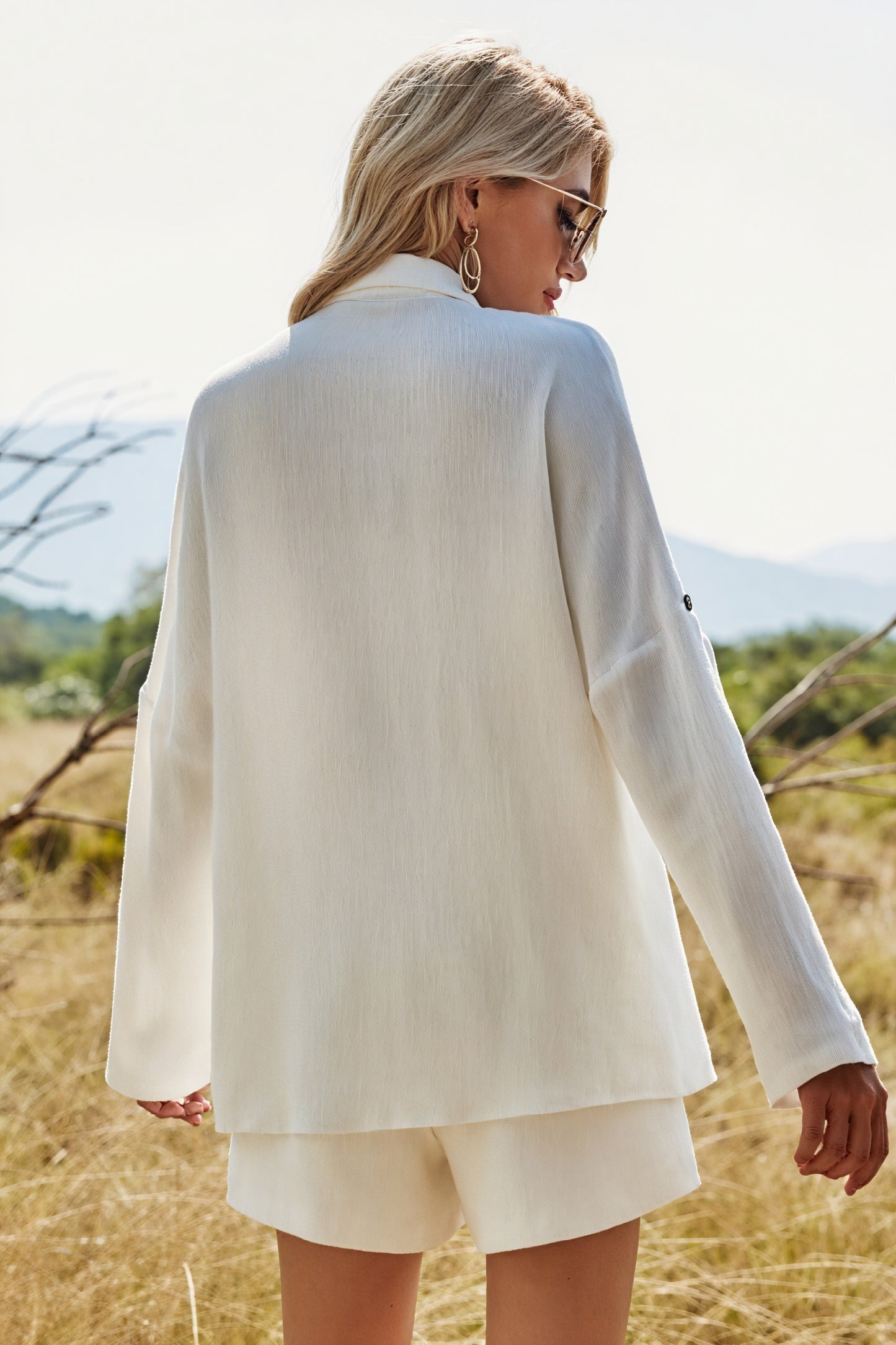 Ensemble Chemise et Short Texturé Femme - Coupe Décontractée, Taille Haute-Sets-Marais Paris-Marais Paris