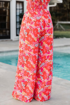 Top & Pantalon Palazzo Femme - Ensemble Bohème Chic - Floral, Poches-Sets-Marais Paris-Marais Paris