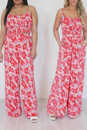 Top & Pantalon Palazzo Femme - Ensemble Bohème Chic - Floral, Poches-Sets-Marais Paris-Marais Paris