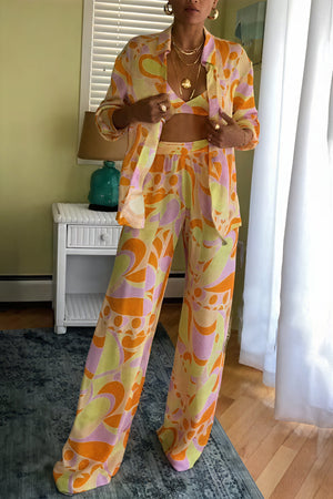 Ensemble Femme Bohème Chic - Chemisier, Bra, Pantalon Ample-Sets-Marais Paris-Marais Paris