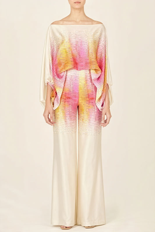 Ensemble Cape et Pantalon Large - Style Moderne, Imprimé Abstrait-Sets-Marais Paris-Marais Paris