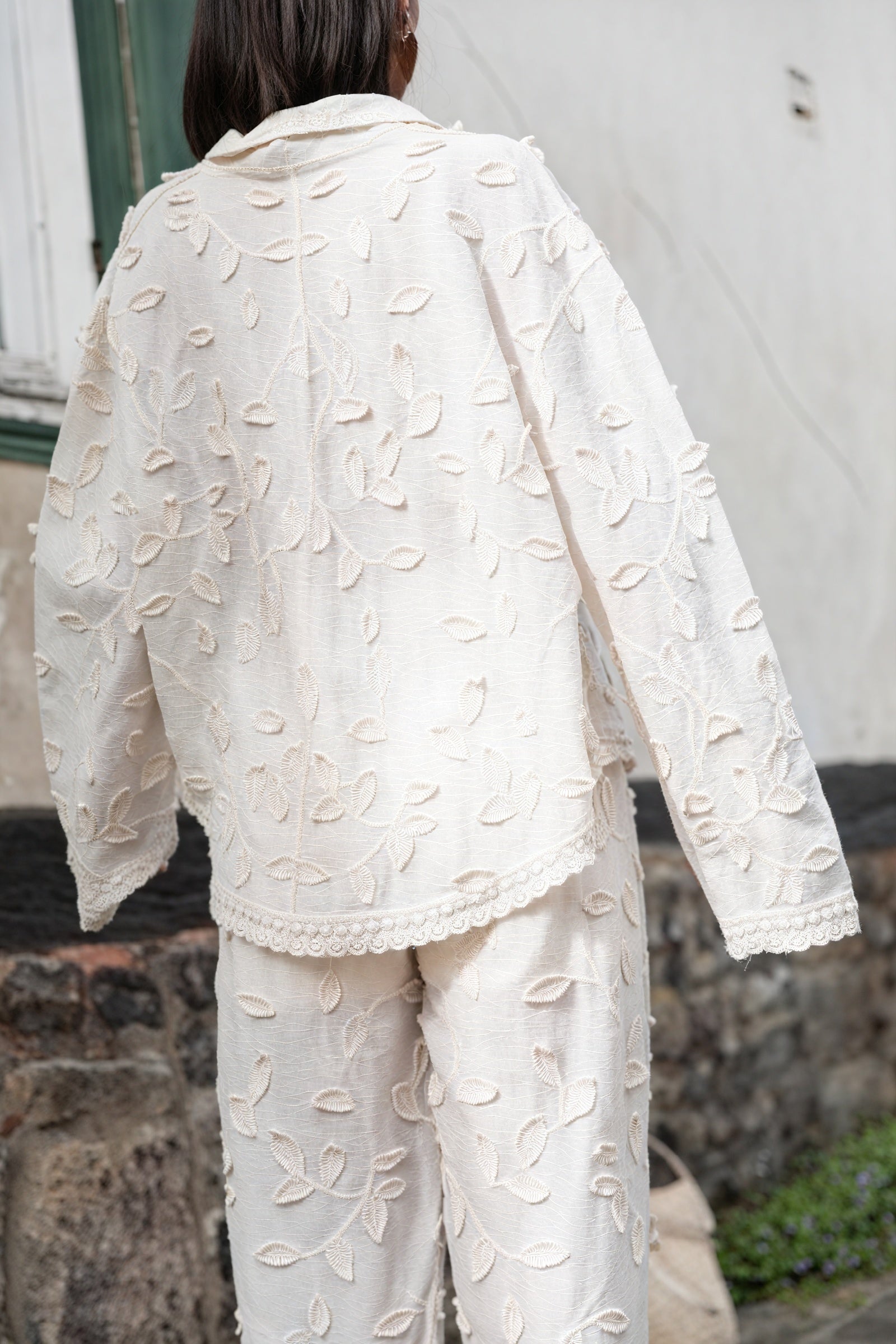 Ensemble Deux Pièces Femme Brodé - Chemise et Short Assortis-Sets-Marais Paris-Marais Paris