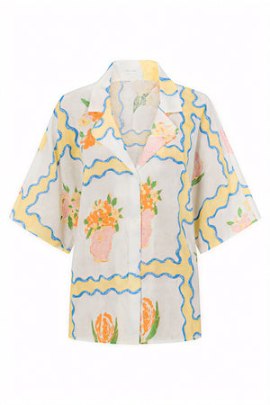 Ensemble de Nuit Femme - Haut Boutonné, Short Floral-Sets-Marais Paris-Marais Paris