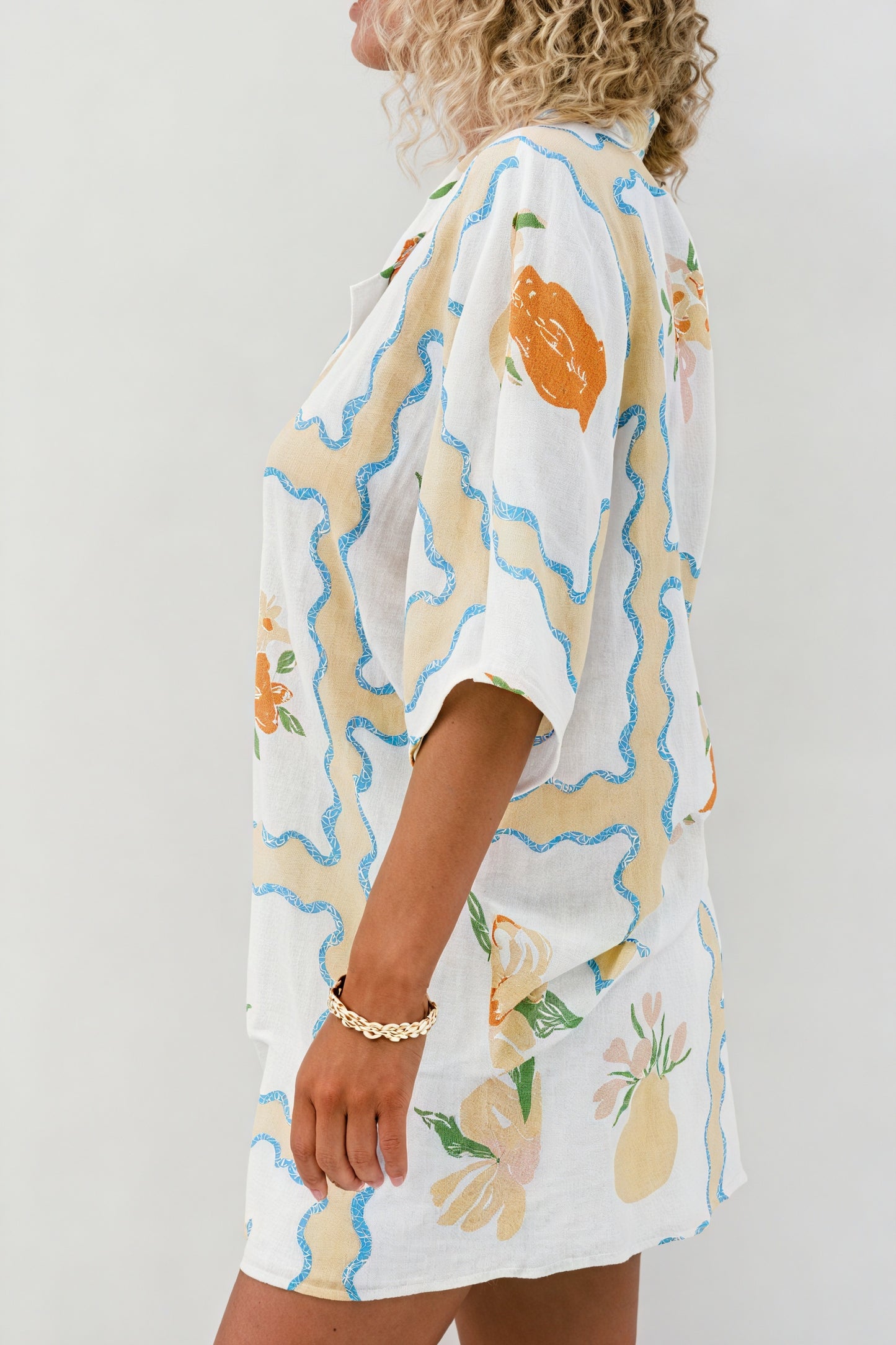 Ensemble de Nuit Femme - Haut Boutonné, Short Floral-Sets-Marais Paris-Marais Paris