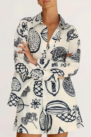 Ensemble de Nuit Femme - Haut Boutonné & Short Imprimé-Sets-Marais Paris-Marais Paris