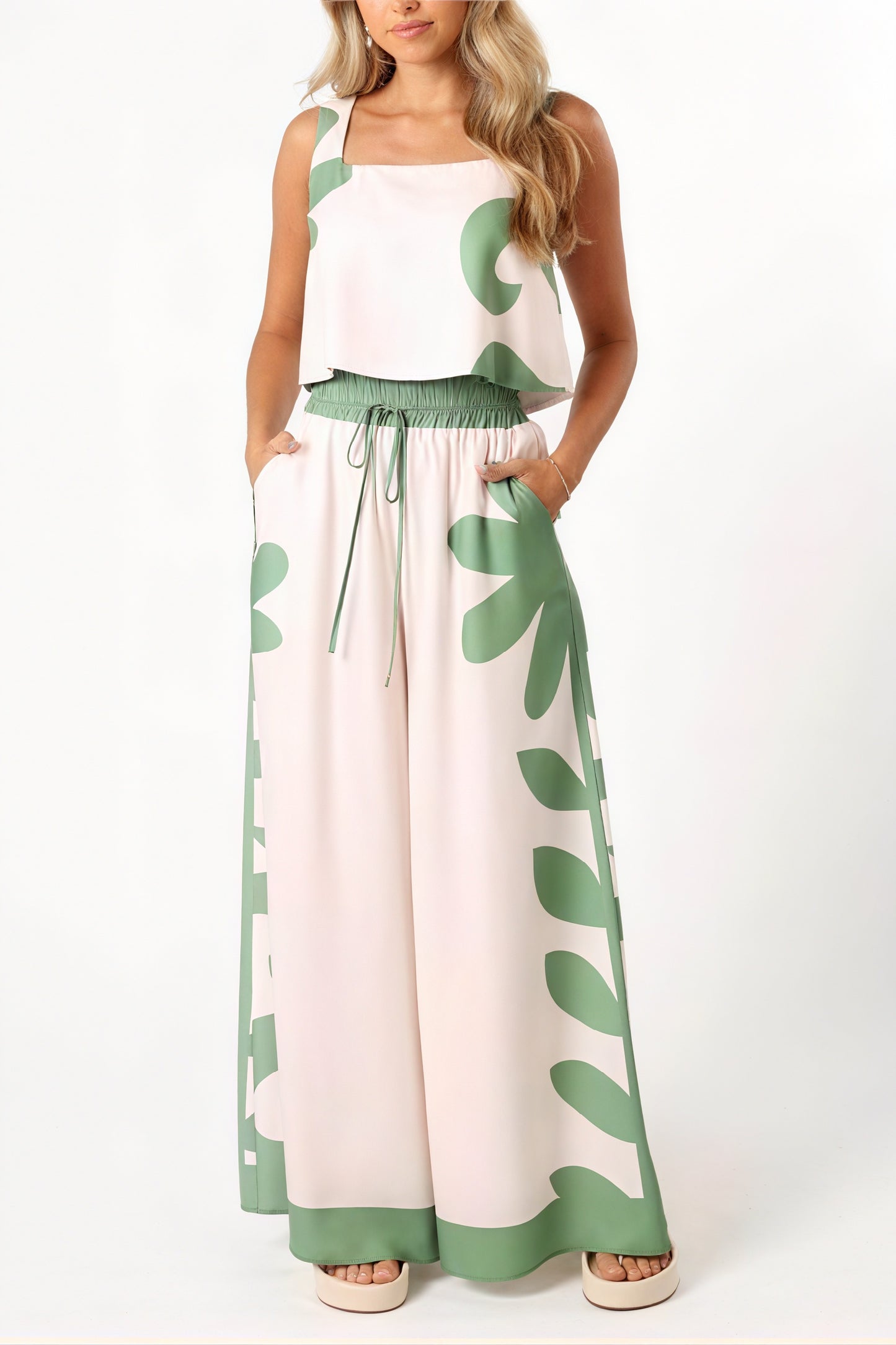 Ensemble Deux Pièces Femme - Top Court & Pantalon Fluide-Sets-Marais Paris-Blanc-S-Marais Paris