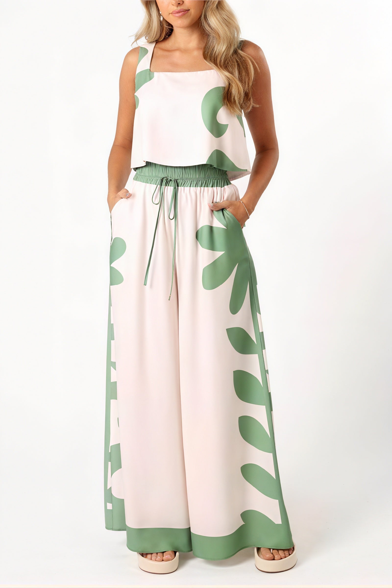 Ensemble Deux Pièces Femme - Top Court & Pantalon Fluide-Sets-Marais Paris-Blanc-S-Marais Paris