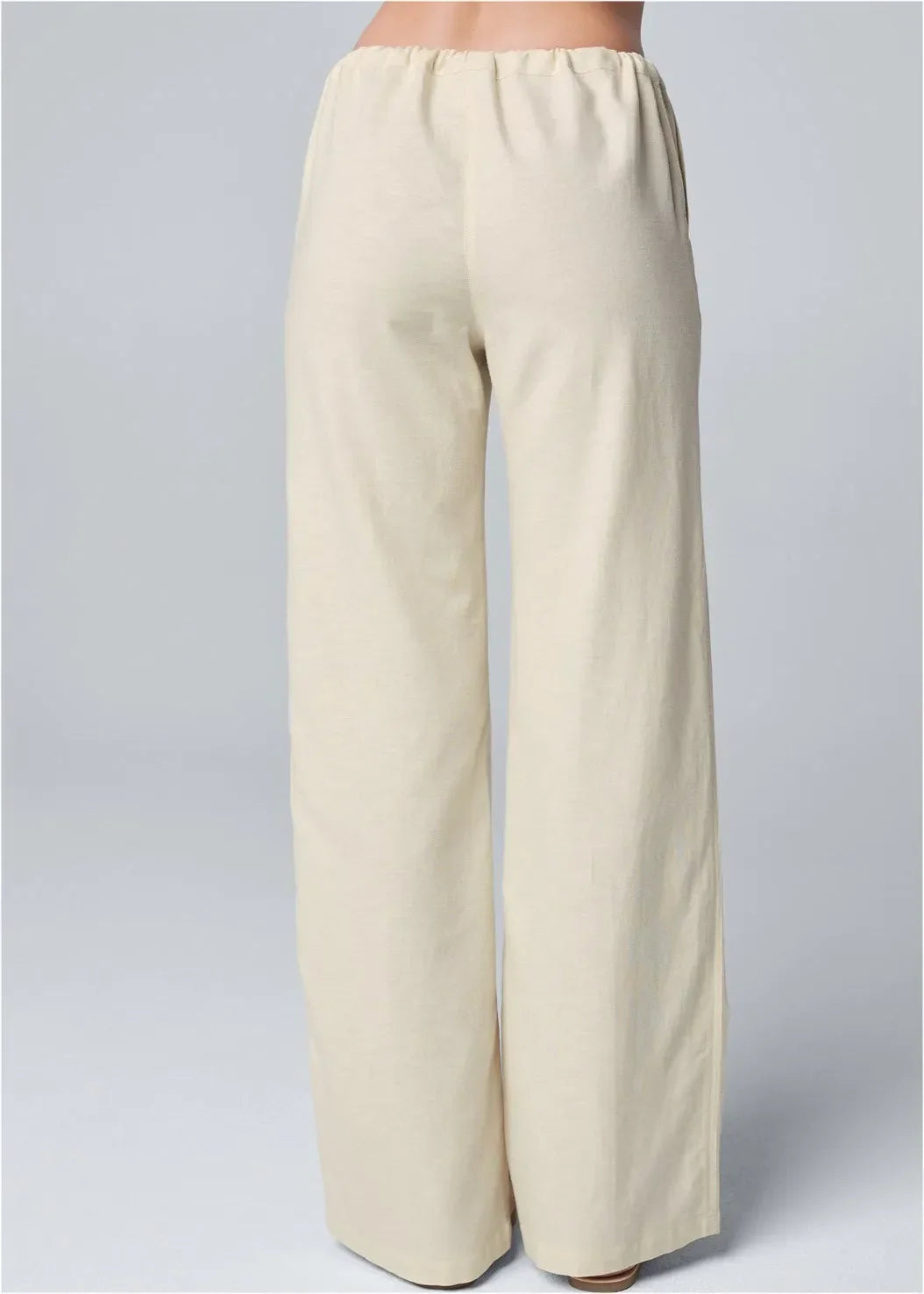 Pantalon Jambes Larges Coupe Décontractée Taille Cordon Poches-Pants-Marais Paris-Marais Paris