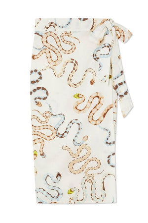 Ensemble Deux Pièces Imprimé Serpent - Haut Manches Longues, Jupe Midi-Sets-Marais Paris-Marais Paris