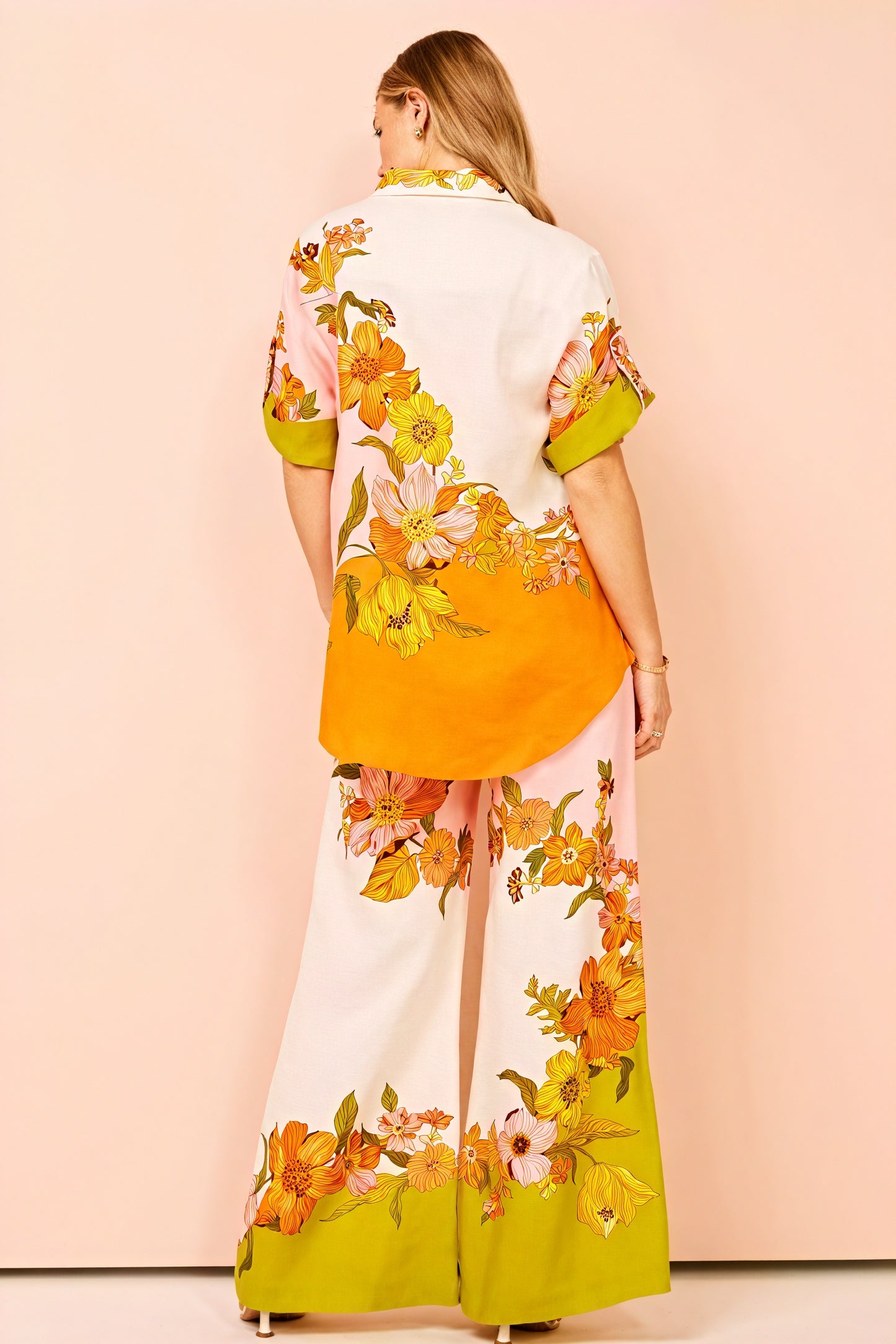 Ensemble Deux Pièces Femme – Imprimé Floral Bohème, Pantalon Large-Sets-Marais Paris-Marais Paris