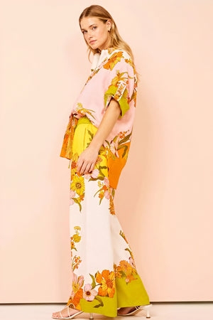 Ensemble Deux Pièces Femme – Imprimé Floral Bohème, Pantalon Large-Sets-Marais Paris-Marais Paris