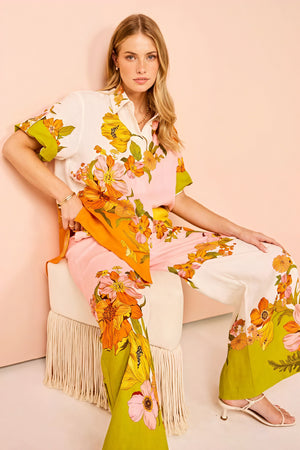 Ensemble Deux Pièces Femme – Imprimé Floral Bohème, Pantalon Large-Sets-Marais Paris-Marais Paris