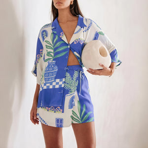 Top et Jupe Ensemble Imprimé Botanique - Marais Paris-Sets-Marais Paris-Marais Paris