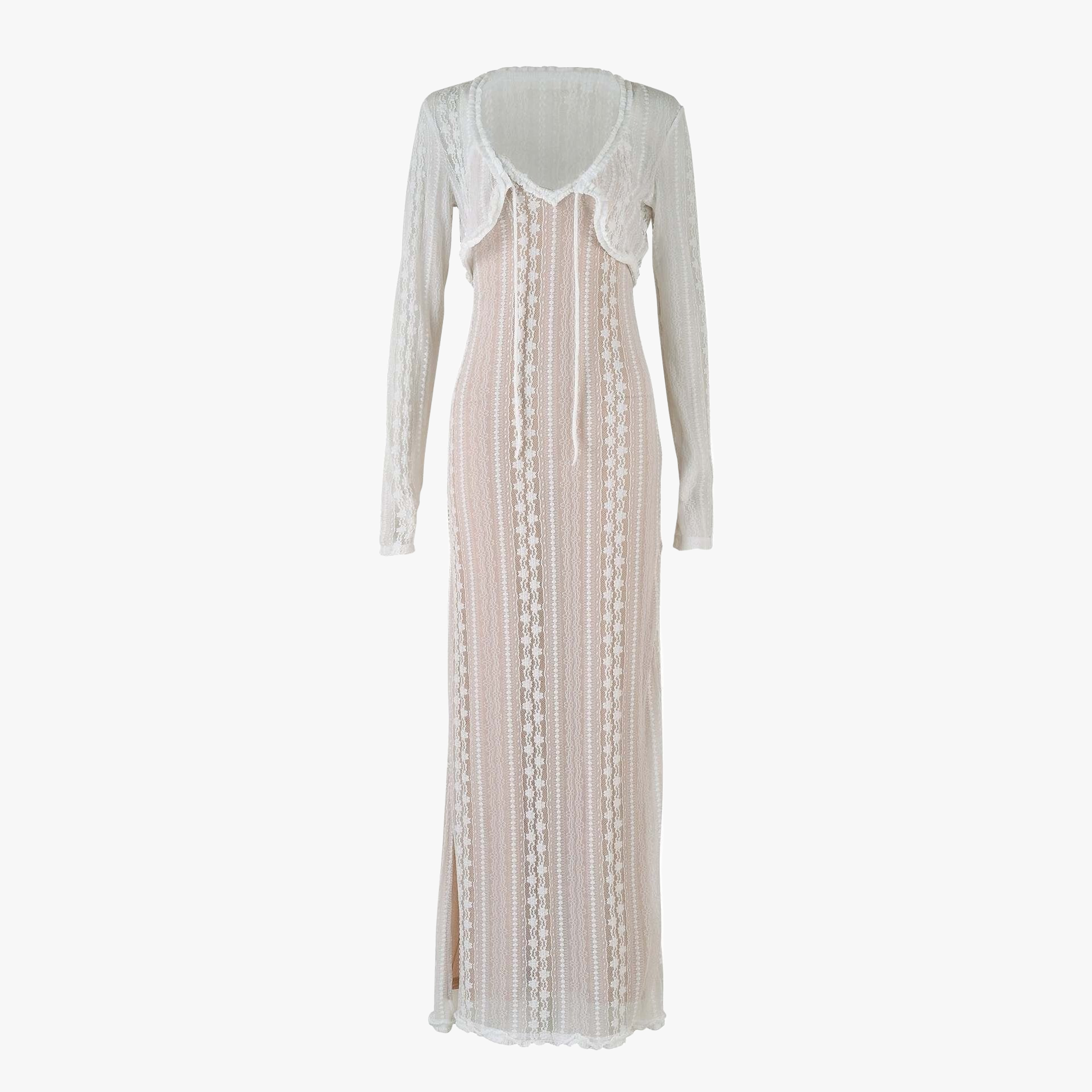 Robe Maxi Bohème Chic avec Boléro Assorti - Élégante et Aérée-Sets-Marais Paris-Marais Paris