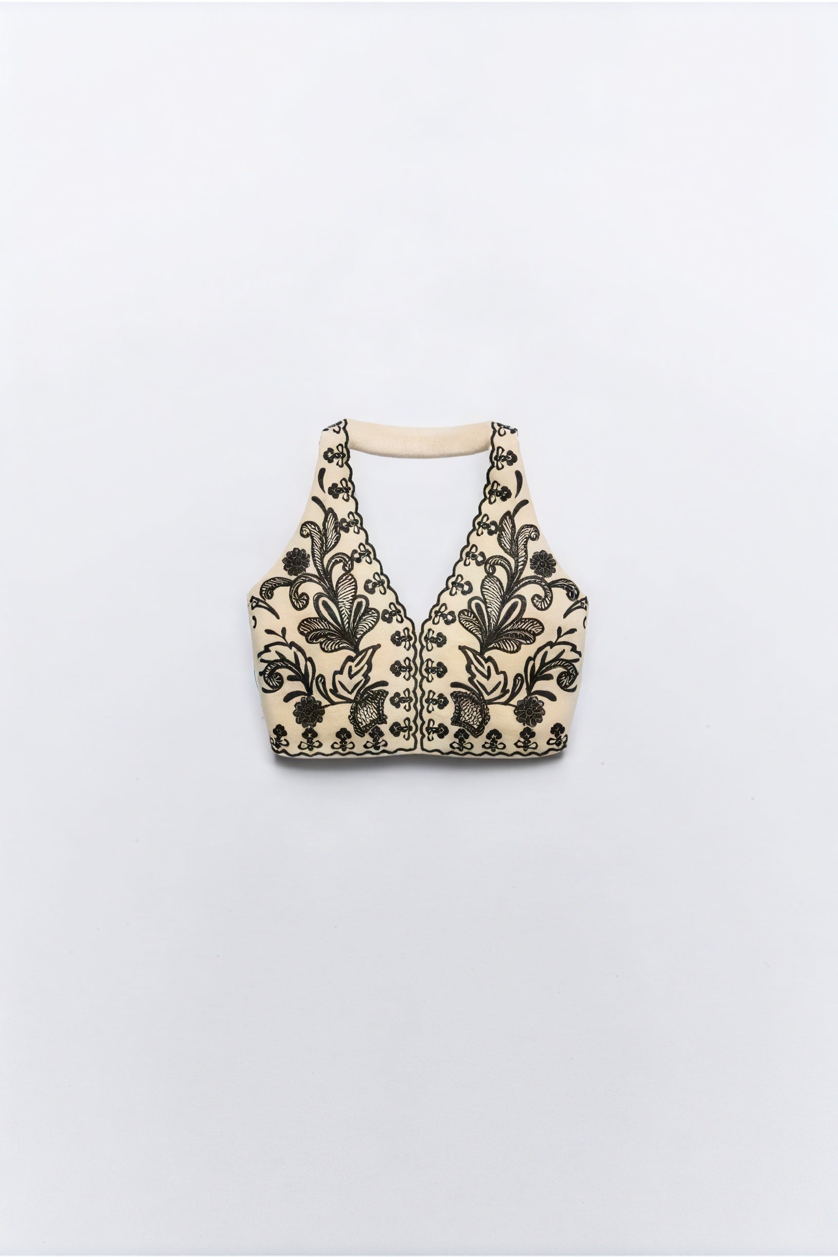 Haut Halter Brodé & Mini Jupe - Ensemble Bohème Chic-Sets-Marais Paris-Marais Paris