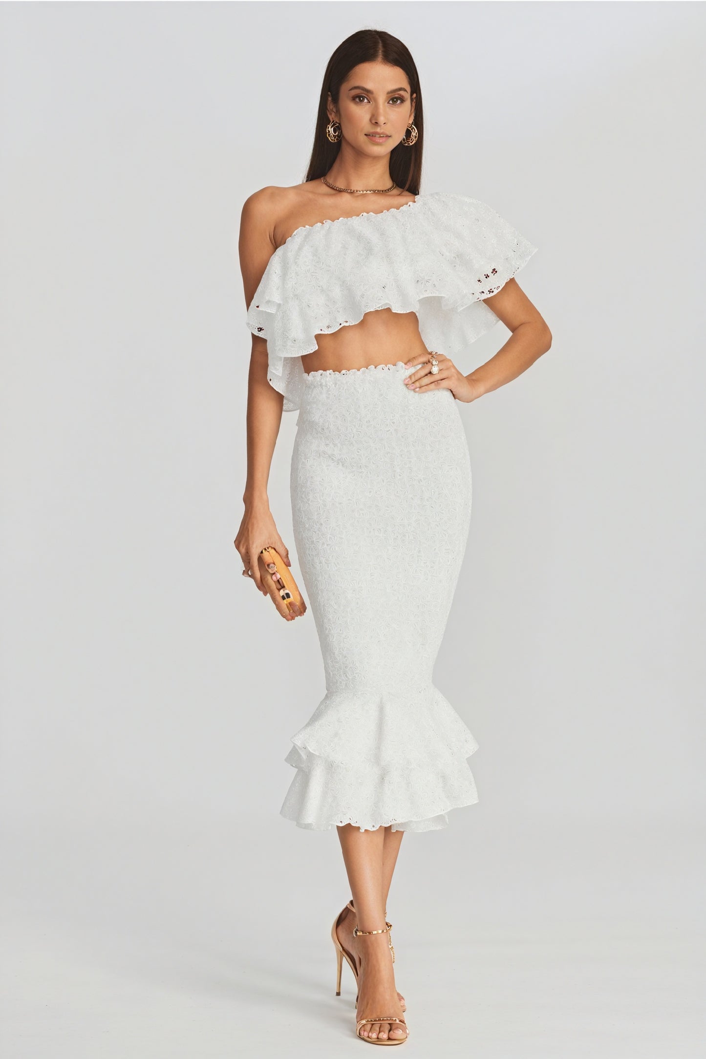 Top et Jupe Femme Bohème Chic - Ensemble d'Été Élégant-Sets-Marais Paris-Blanc-S-Marais Paris