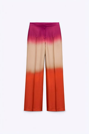 Ensemble Femme Satiné Dégradé – Chemisier Boutonné, Pantalon Large-Sets-Marais Paris-Pantalon-S-Marais Paris