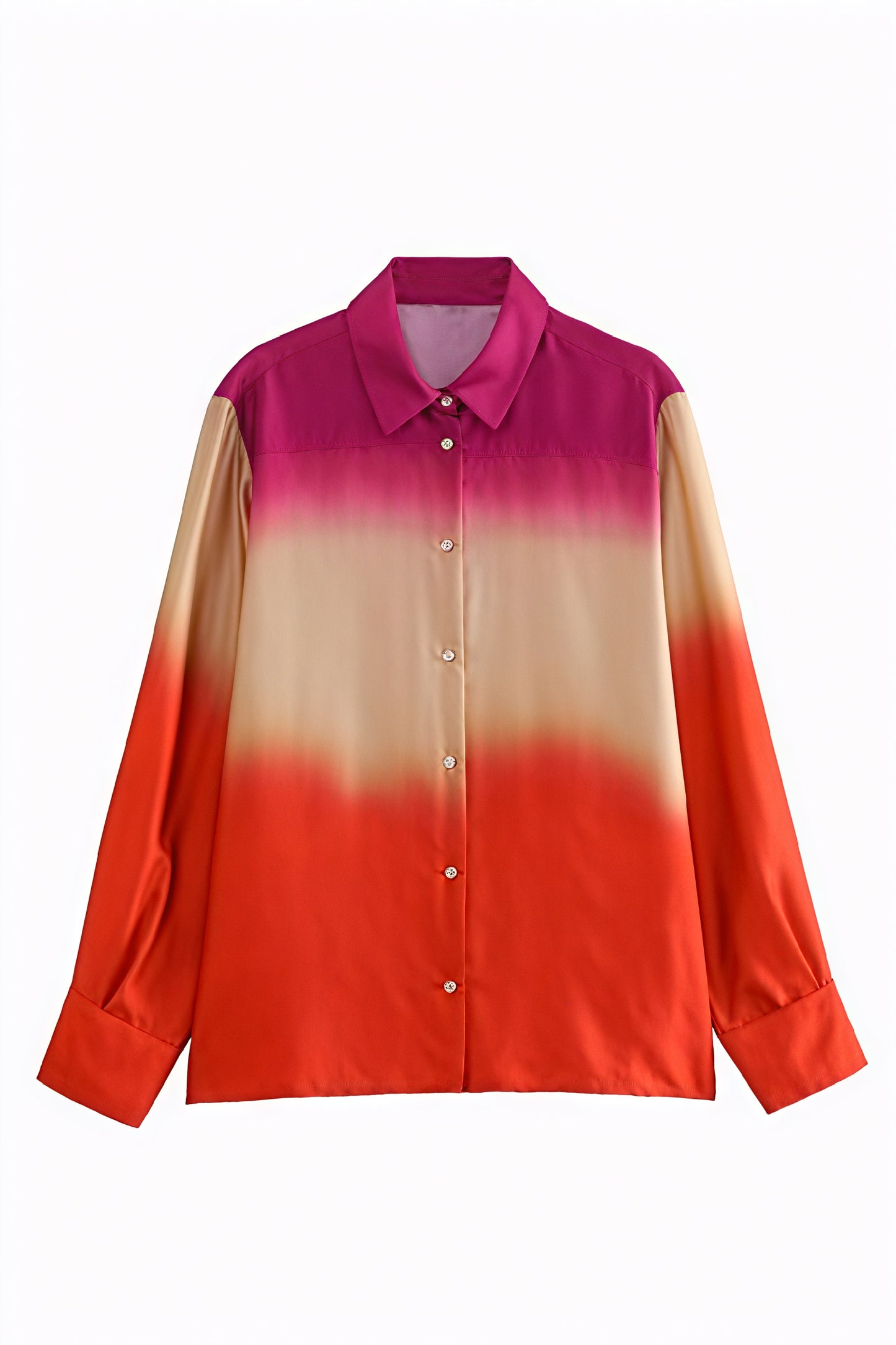 Ensemble Femme Satiné Dégradé – Chemisier Boutonné, Pantalon Large-Sets-Marais Paris-Haut-S-Marais Paris