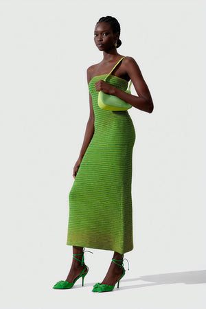 Robe Midi Rayée Sans Bretelles - Coupe Ajustée, Design Moderne-Dresses-Marais Paris-Marais Paris