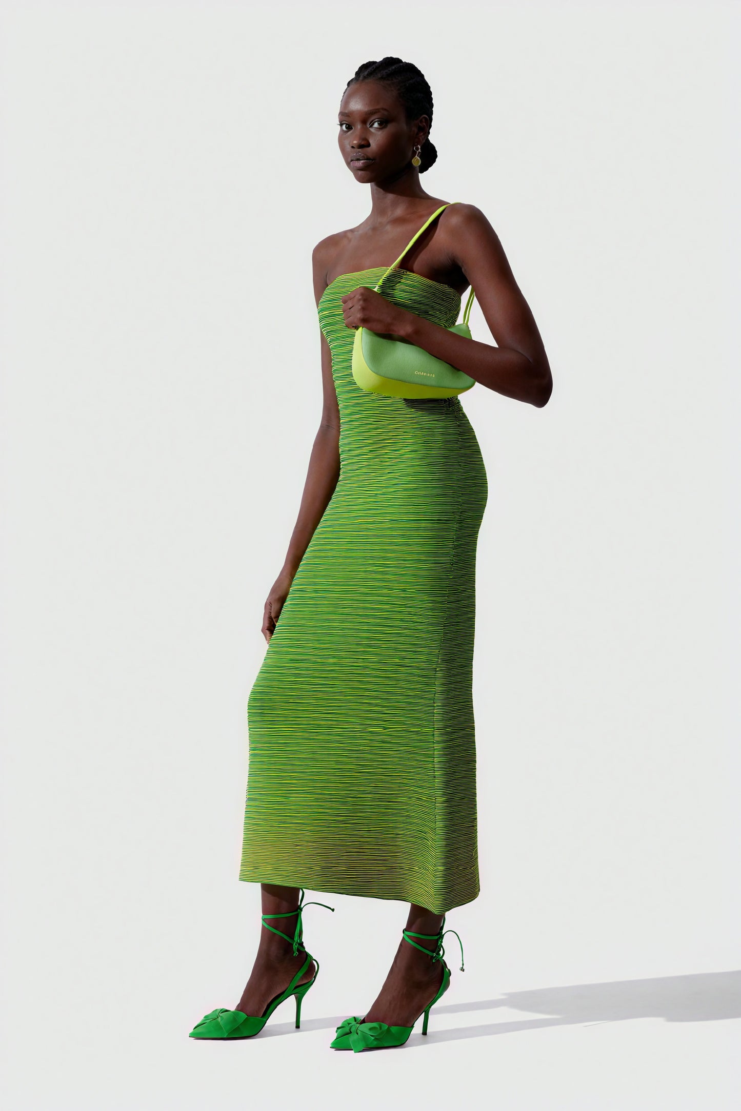 Robe Midi Rayée Sans Bretelles - Coupe Ajustée, Design Moderne-Dresses-Marais Paris-Marais Paris