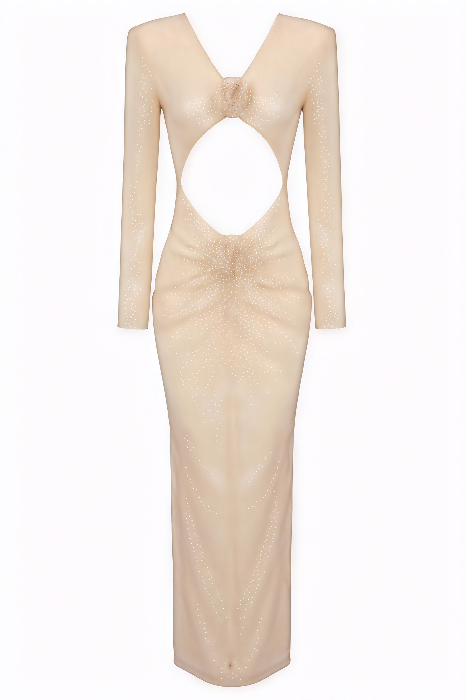 Robe Longue Scintillante, Décolleté V, Détails Floraux, Soirée-Dresses-Marais Paris-Marais Paris