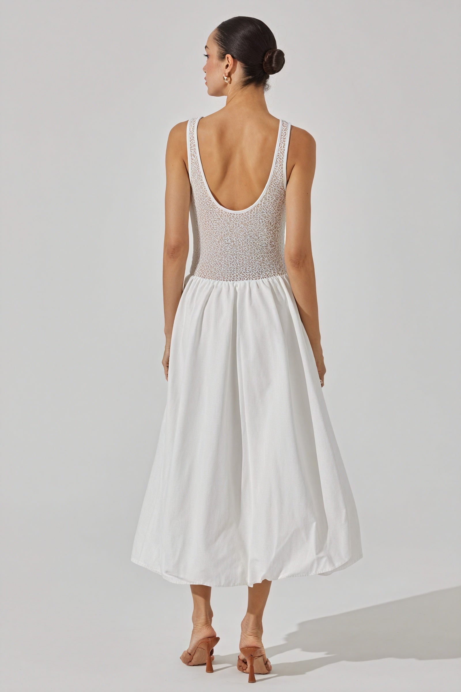 Robe Midi Femme – Corsage Texturé, Jupe Fluide, Silhouette Élégante-Dresses-Marais Paris-Marais Paris