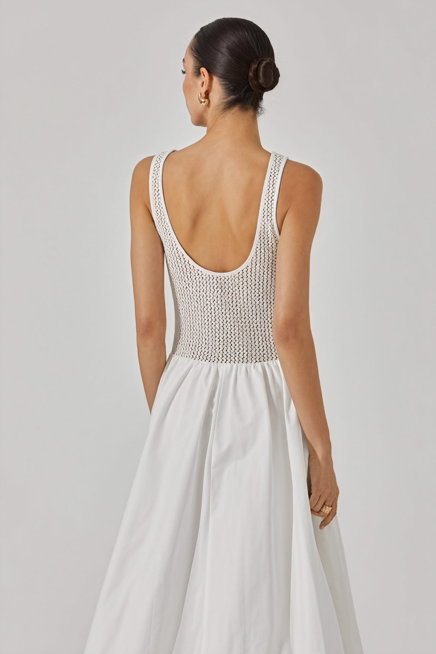 Robe Midi Femme – Corsage Texturé, Jupe Fluide, Silhouette Élégante-Dresses-Marais Paris-Marais Paris