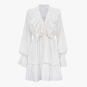 Robe Volants Romantique - Manches Longues, Mini-Dresses-Marais Paris-Marais Paris