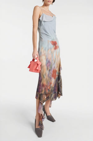 Robe Midi Asymétrique Imprimé Floral - Élégante Soirée-Dresses-Marais Paris-Marais Paris