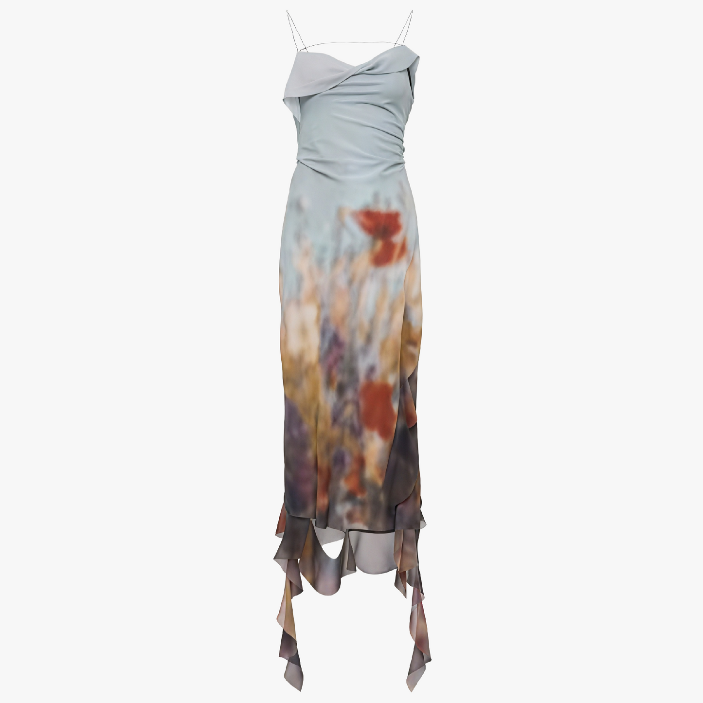 Robe Midi Asymétrique Imprimé Floral - Élégante Soirée-Dresses-Marais Paris-Marais Paris
