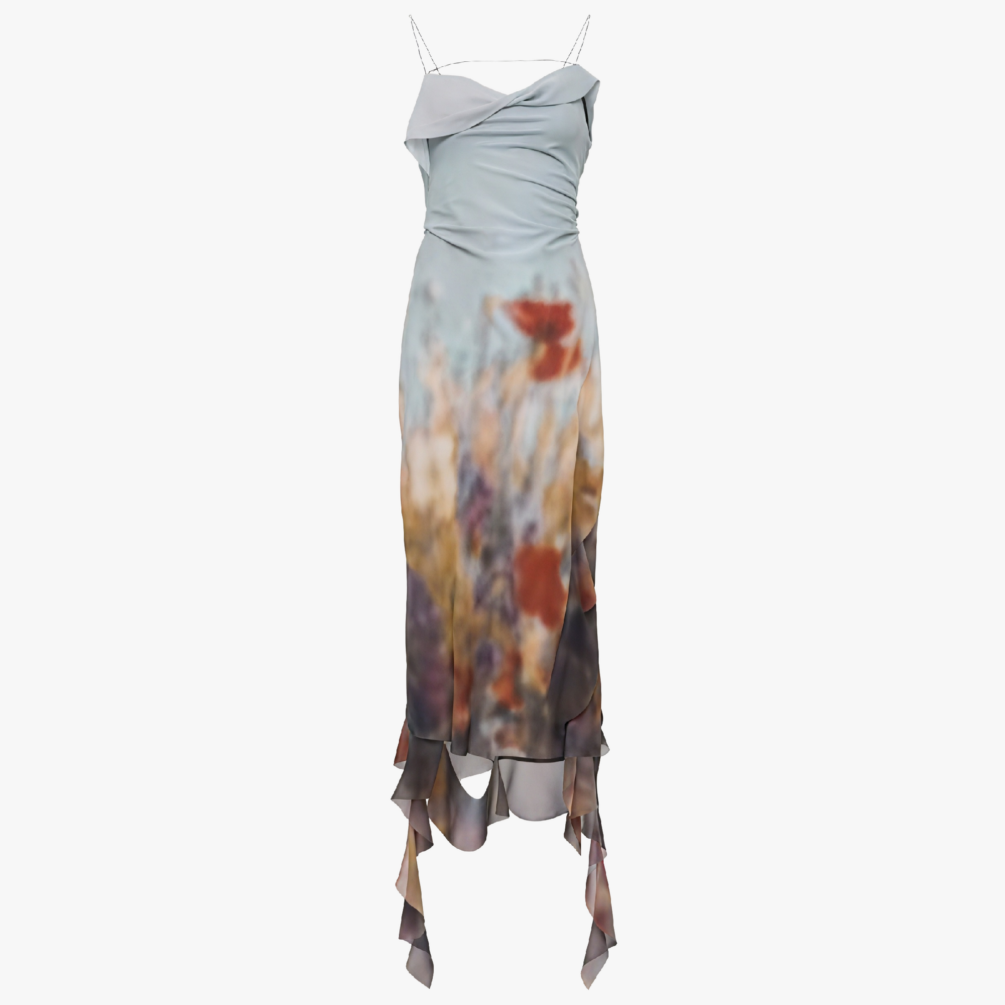 Robe Midi Asymétrique Imprimé Floral - Élégante Soirée-Dresses-Marais Paris-Marais Paris