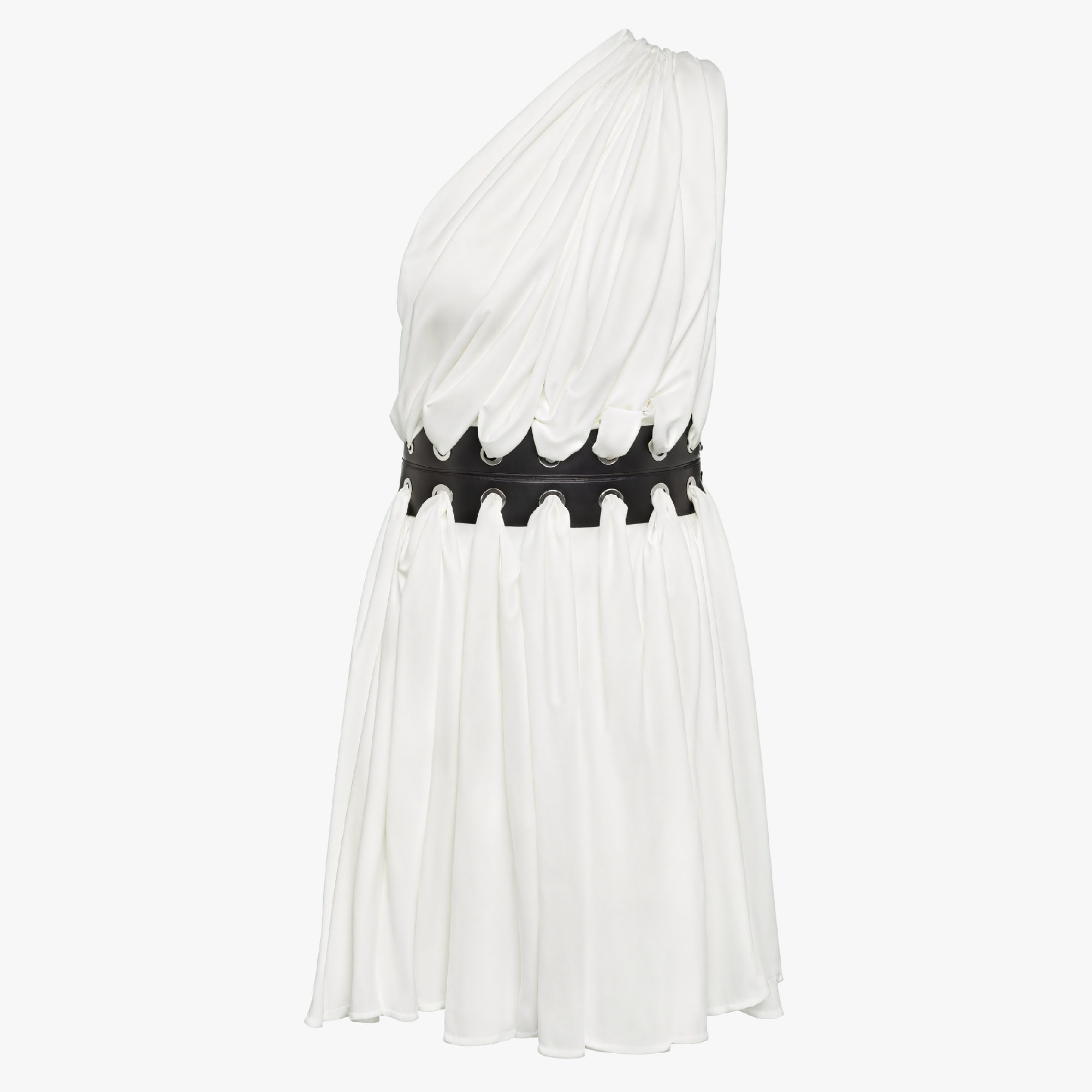 Robe Asymétrique Évasée - Ceinture Cuir - Marais Paris-Dresses-Marais Paris-Marais Paris