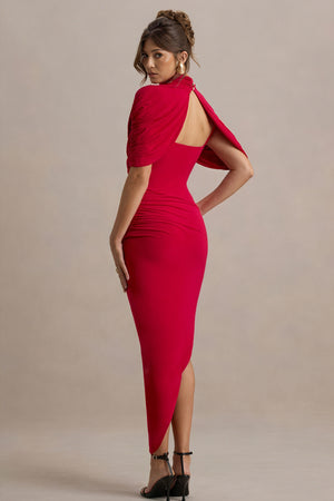 Robe Drapée Asymétrique – Élégante, Moderne, Soirée-Midi Dresses-Marais Paris-Marais Paris