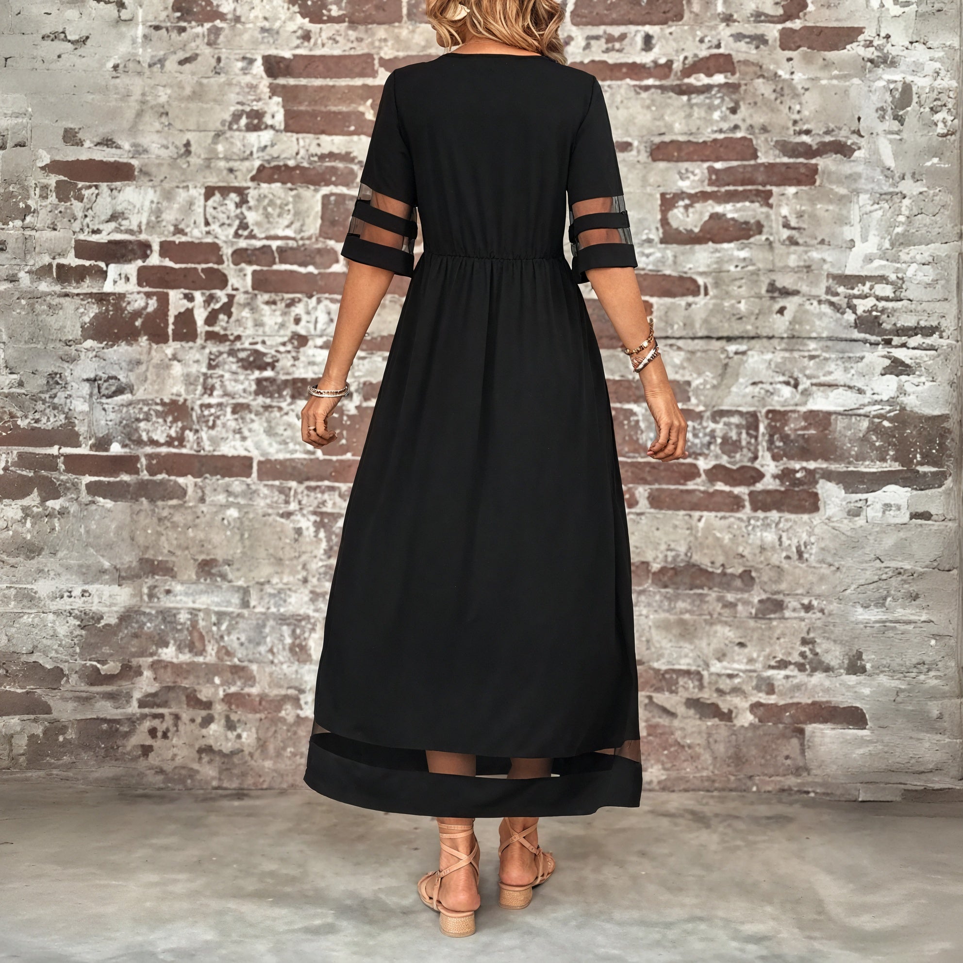 Robe Maxi Bohème Chic - Détails Mesh, Poches, Coupe Fluide-Dresses-Marais Paris-Marais Paris