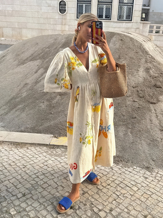 Robe Midi Femme Imprimé Floral Bohème Coupe Portefeuille-Dresses-Marais Paris-Marais Paris