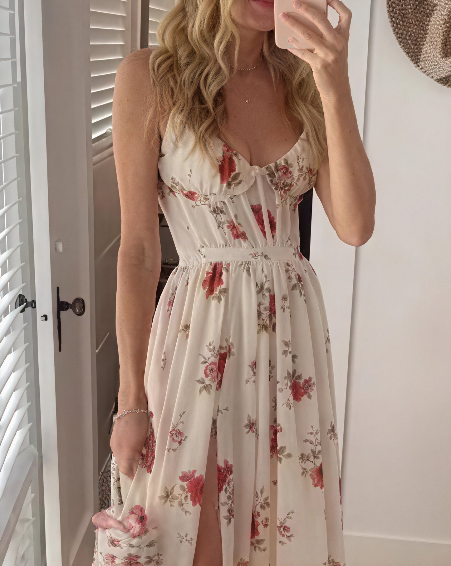 Robe Maxi Fleurie Femme Bretelles Fines Fente Haute Fluide Élégance Estivale Romantique-81660-87d99f3c-9983-4e69-adc1-49bc2a06ea1b