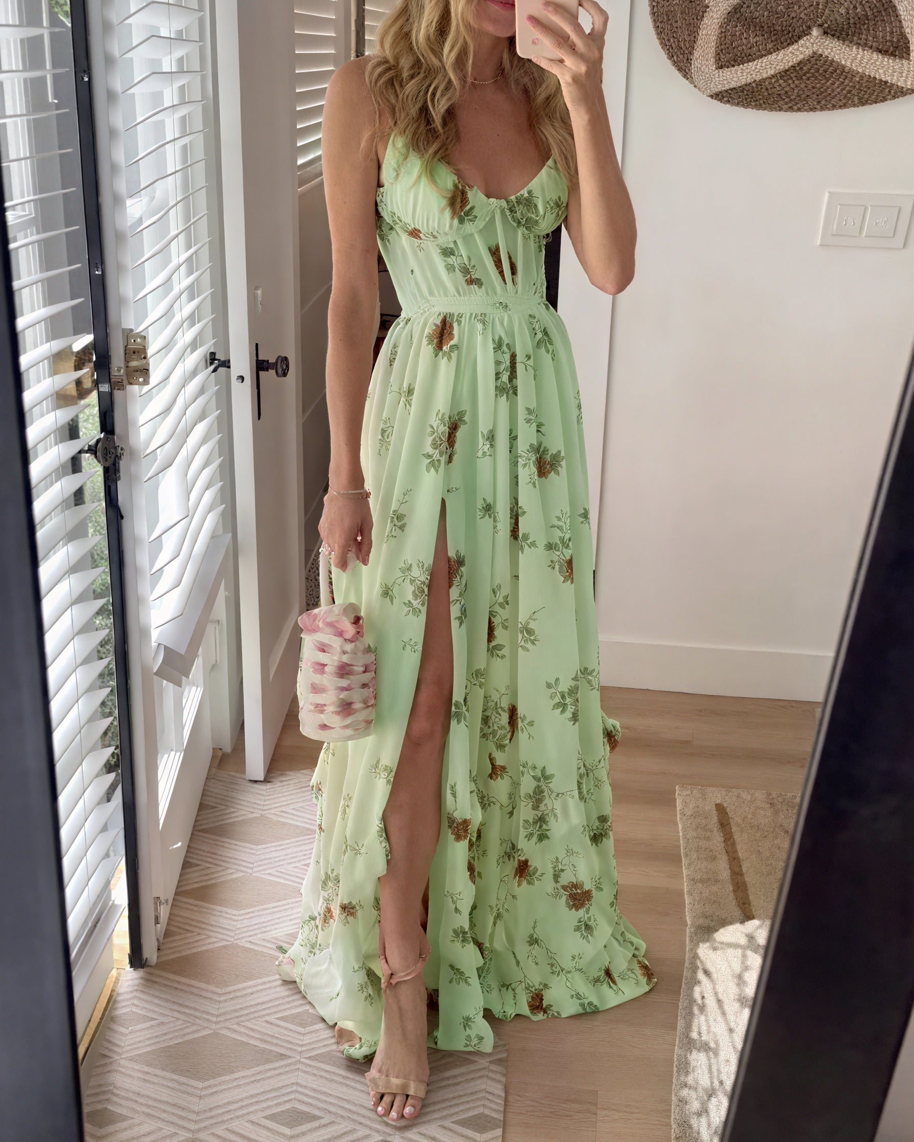 Robe Maxi Fleurie Femme Bretelles Fines Fente Haute Fluide Élégance Estivale Romantique-81660-ca3bb06b-f319-427e-a12c-9a0d88eb461e