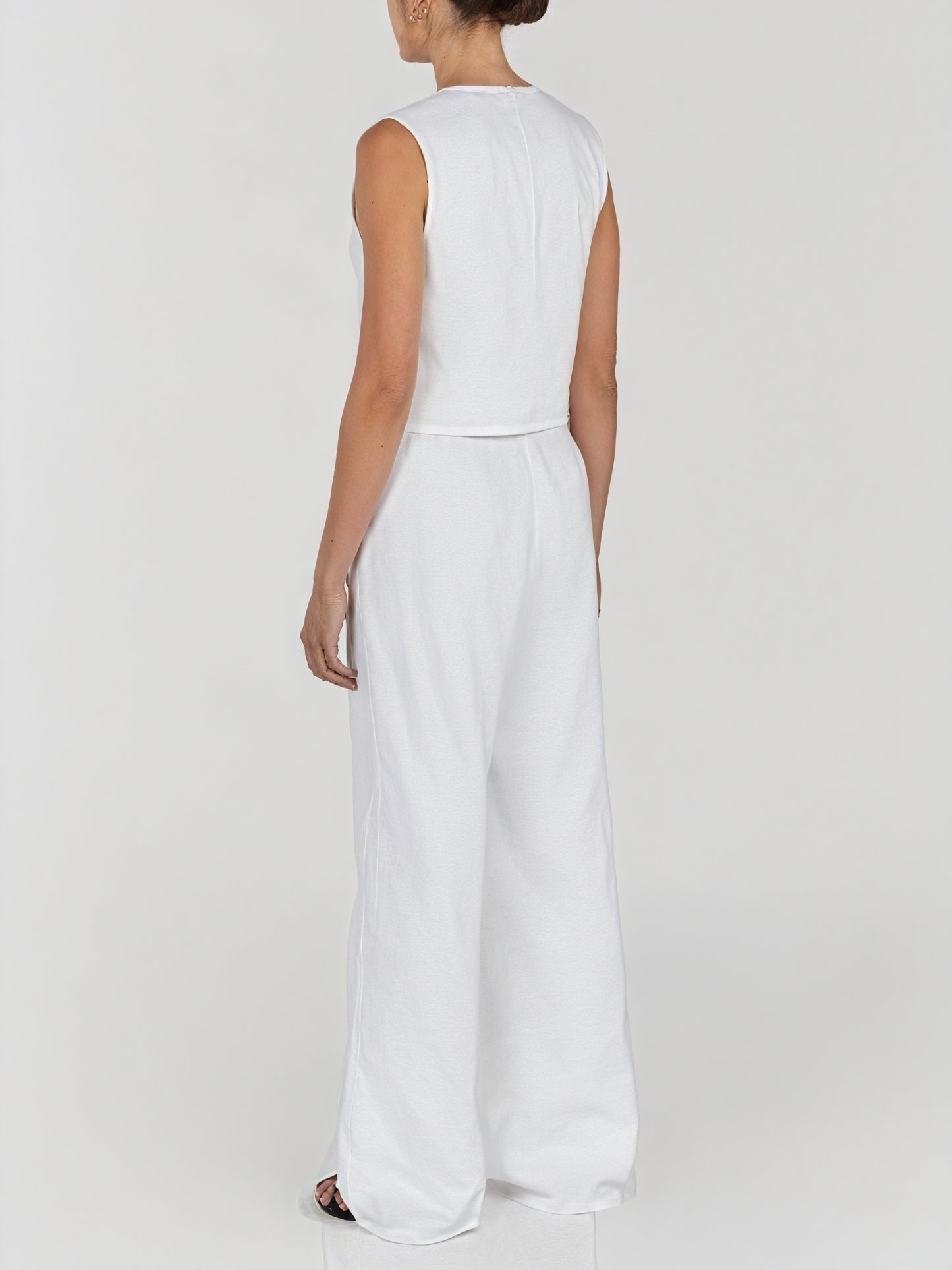 Ensemble Veston Sans Manches et Pantalon Jambes Larges-Outfit Sets-Marais Paris-Marais Paris