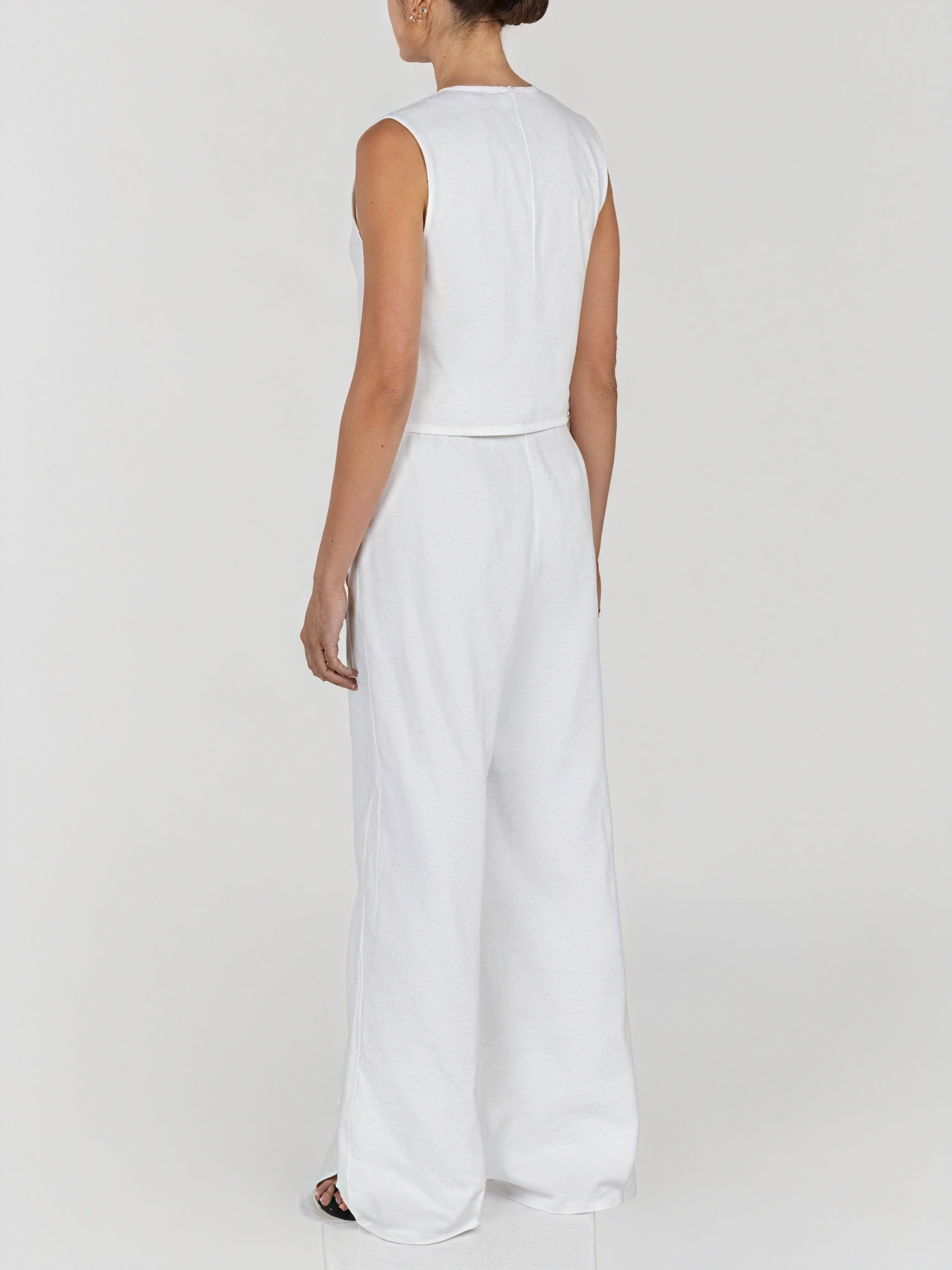 Ensemble Veston Sans Manches et Pantalon Jambes Larges-Outfit Sets-Marais Paris-Marais Paris