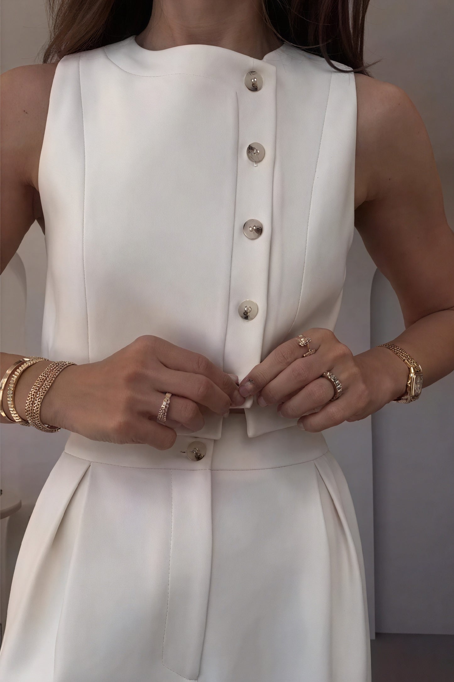 Ensemble Tailleur Femme – Top Court, Pantalon Large, Design Moderne-Pants-Marais Paris-Marais Paris