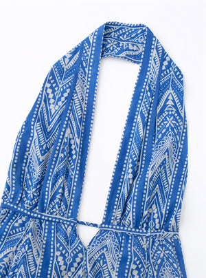 Robe Halter Bohème Fluide - Style Vacances, Coupe A-Line-Dresses-Marais Paris-Marais Paris