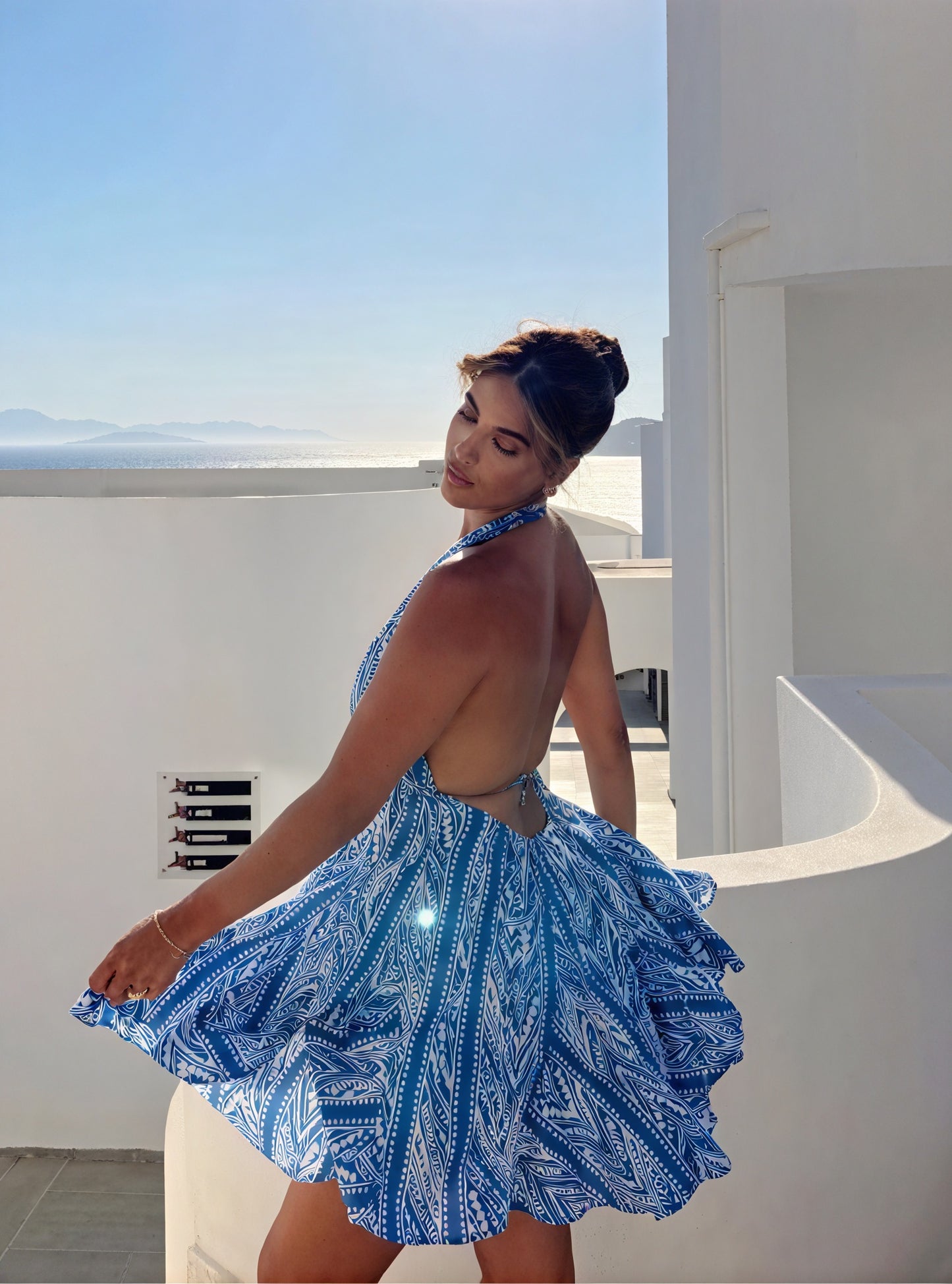 Robe Halter Bohème Fluide - Style Vacances, Coupe A-Line-Dresses-Marais Paris-Marais Paris