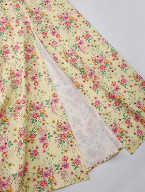 Robe Fleurie Femme Col Carré Manches Bouffantes Fente Haute Nœud Poitrine Romantique Été-82654-b13f5280-4566-459c-8b59-1721a9eb31f2