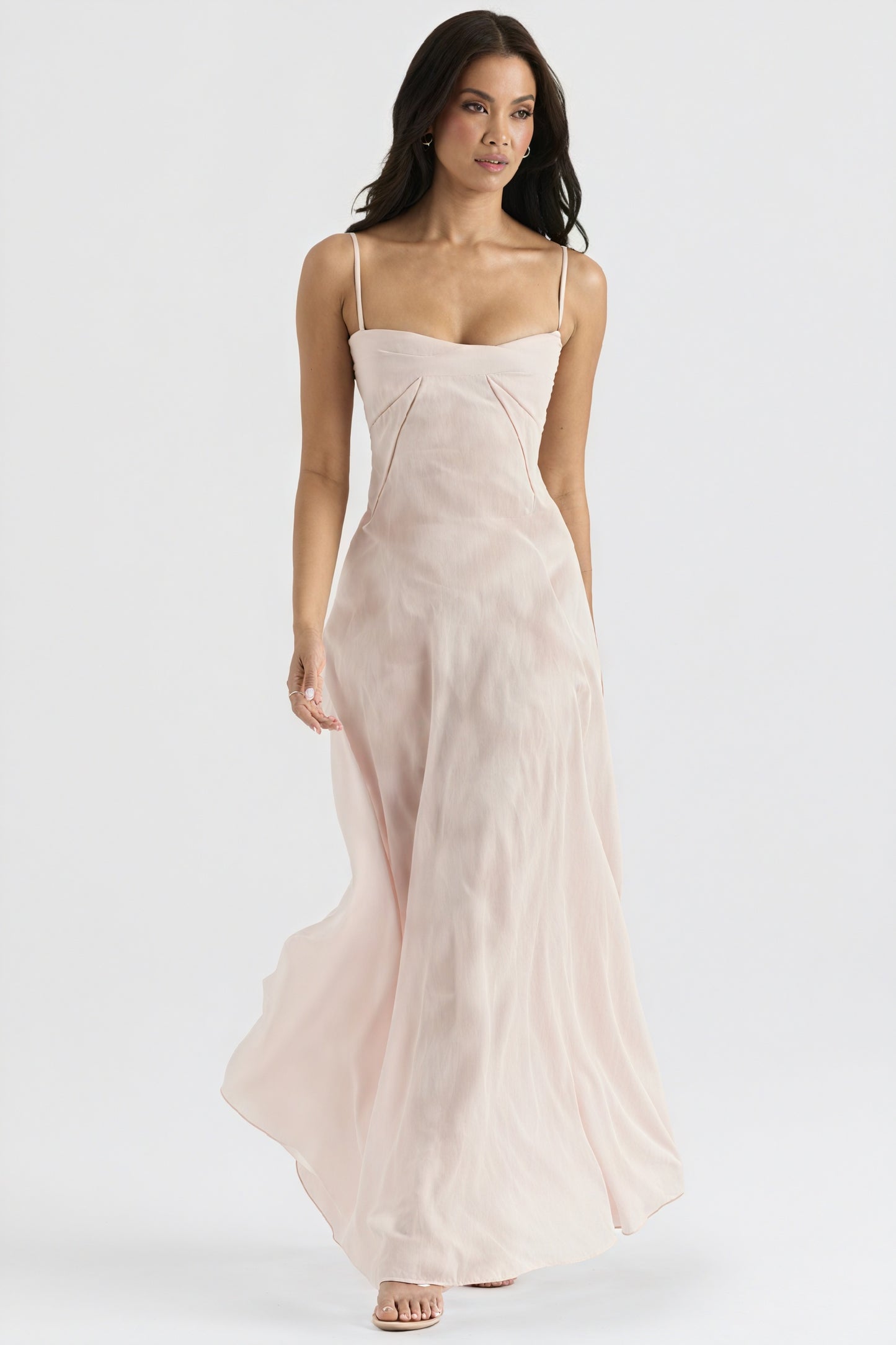 Robe Longue Élégante – Silhouette Fluide, Design Raffiné, Soirée & Cérémonie-Marais Paris-Rose-S-Marais Paris