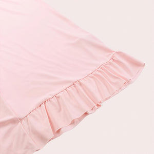 Robe Maxi Fluide Décolleté en V Fente Haute Volants-Marais Paris-Marais Paris