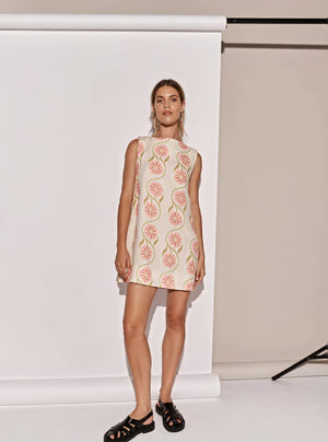 Marais Paris Robe Courte Femme – Motif Floral Unique, Sans Manches, Mini Longueur, Été-83292-b28e206e-1e0a-41f3-843d-fefc5962b0f9