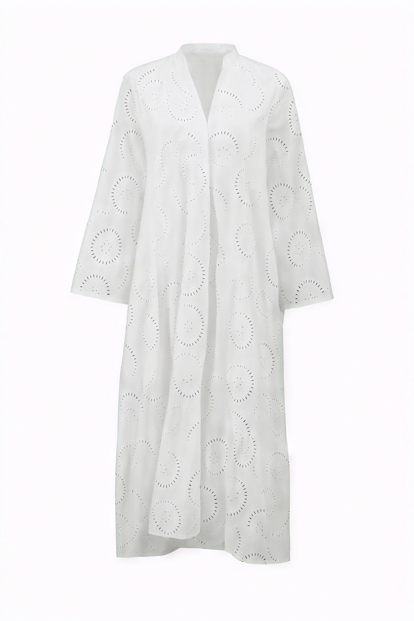 Marais Paris Women's Dress – Eyelet, V-Neck, 3/4 Sleeves, Button-Down-83323-d901f975-ff45-46e9-a7af-5162386a80c7